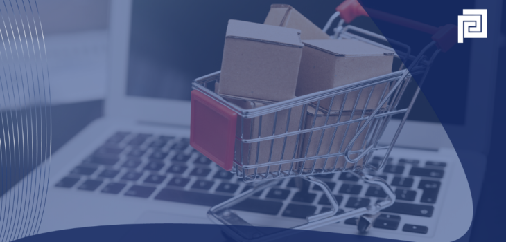 Carrello con box sopra pc aperto